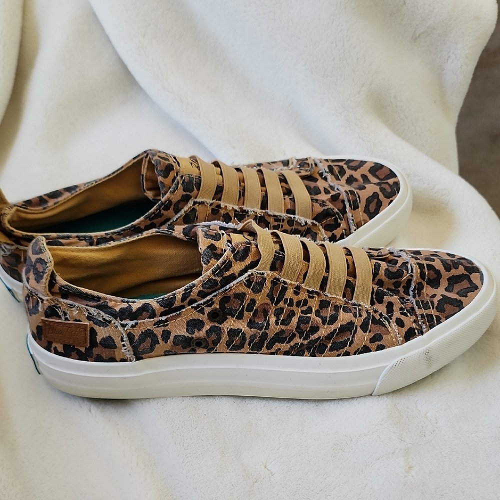 Blowfish Leopard Print Slip-On Sneakers - Brown & Black - Picture 2 of 7